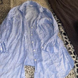 Long blue tunic shirt
